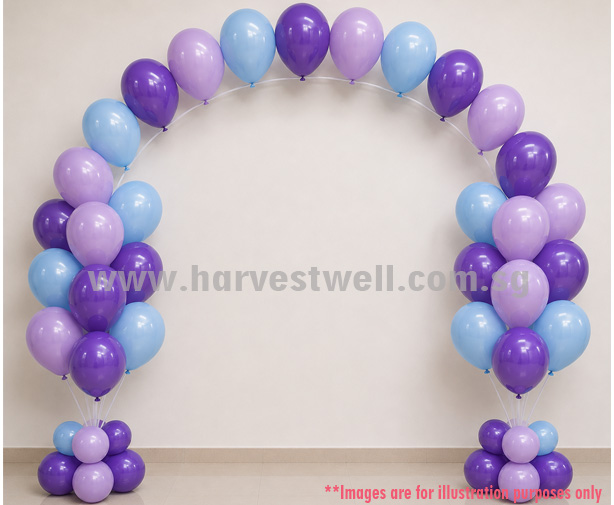 Helium Balloon Column with String Arch